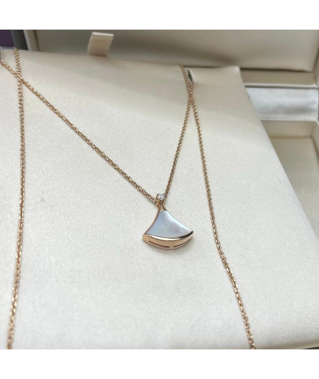 BVLGARI Белое колье из розового золота, фото 3