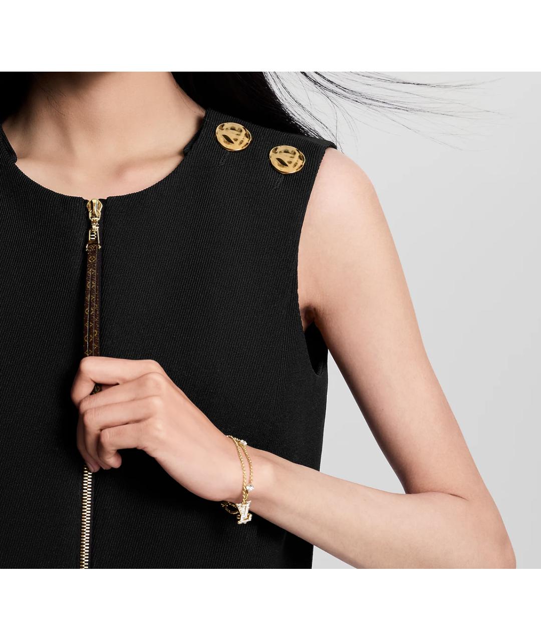 LOUIS VUITTON Золотой металлический браслет, фото 3