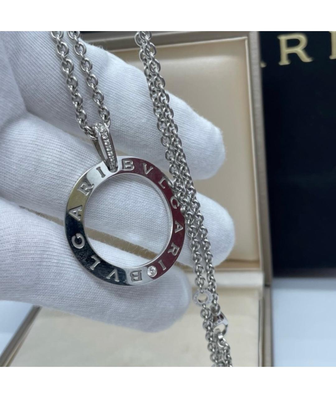 BVLGARI Серебряное колье из белого золота, фото 3