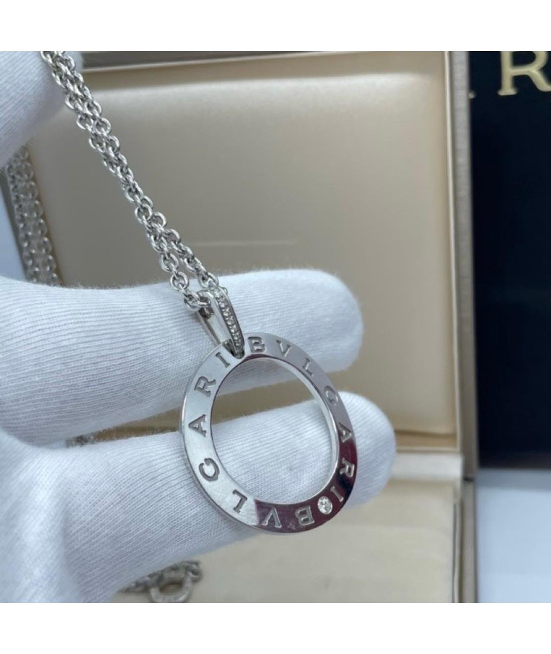 BVLGARI Серебряное колье из белого золота, фото 4
