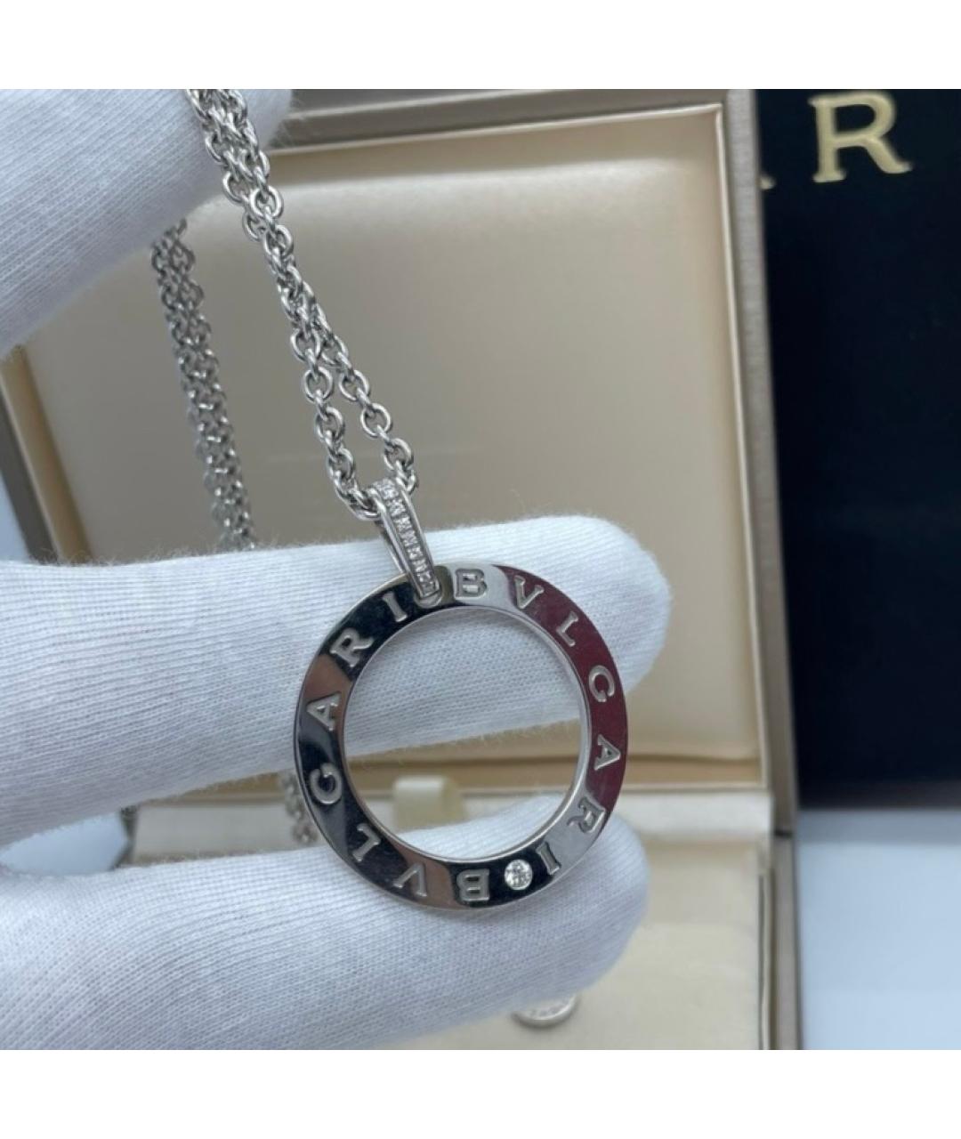 BVLGARI Серебряное колье из белого золота, фото 2
