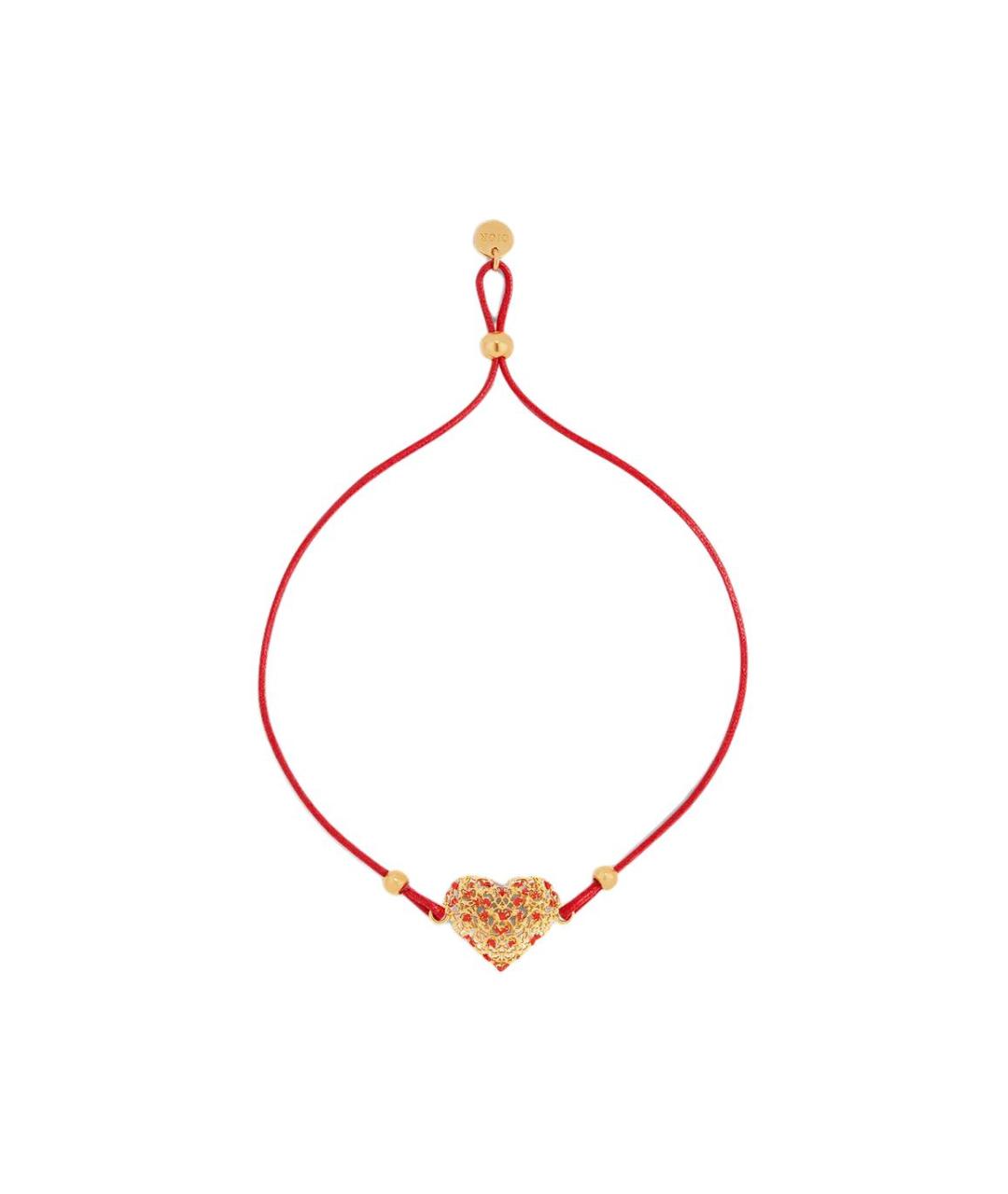 CHRISTIAN DIOR Красный металлический браслет, фото 1