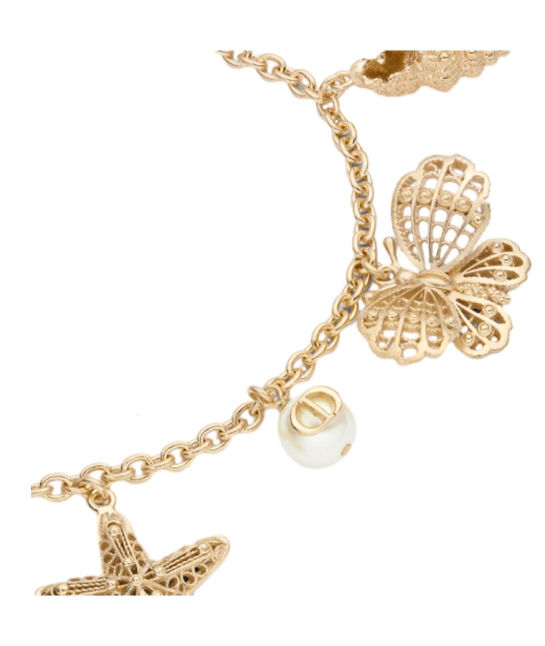 CHRISTIAN DIOR Золотой металлический браслет, фото 2