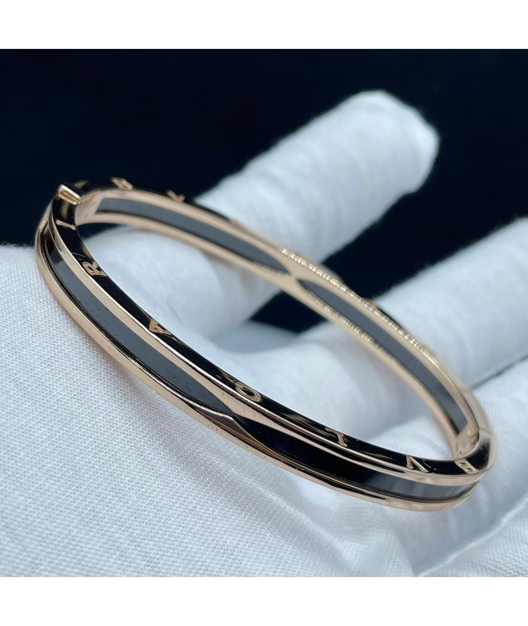 BVLGARI Черный браслет из розового золота, фото 5