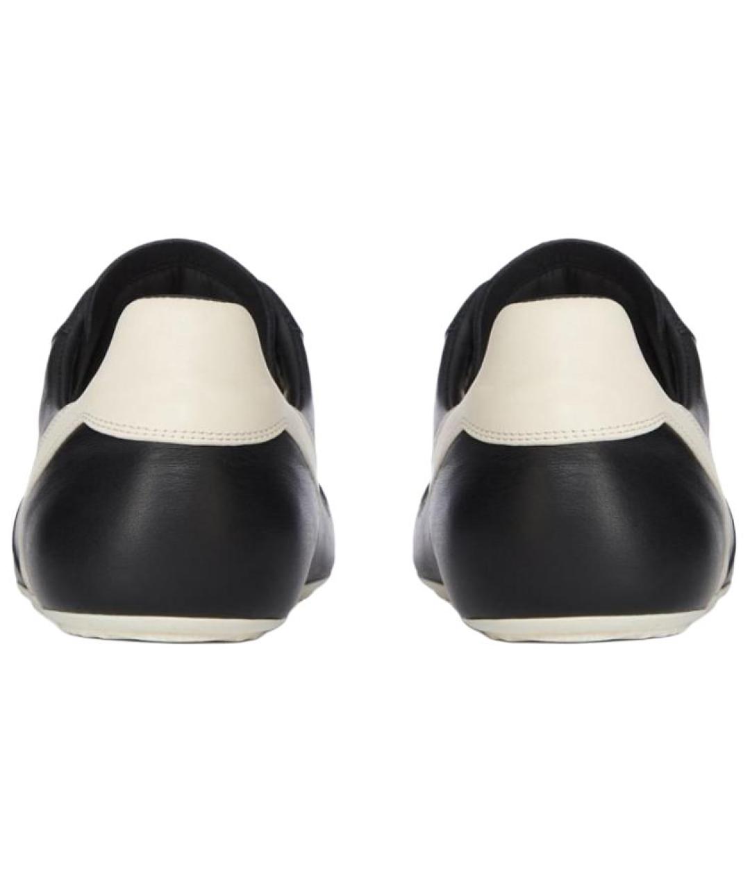 RICK OWENS Черные кожаные низкие кроссовки / кеды, фото 5