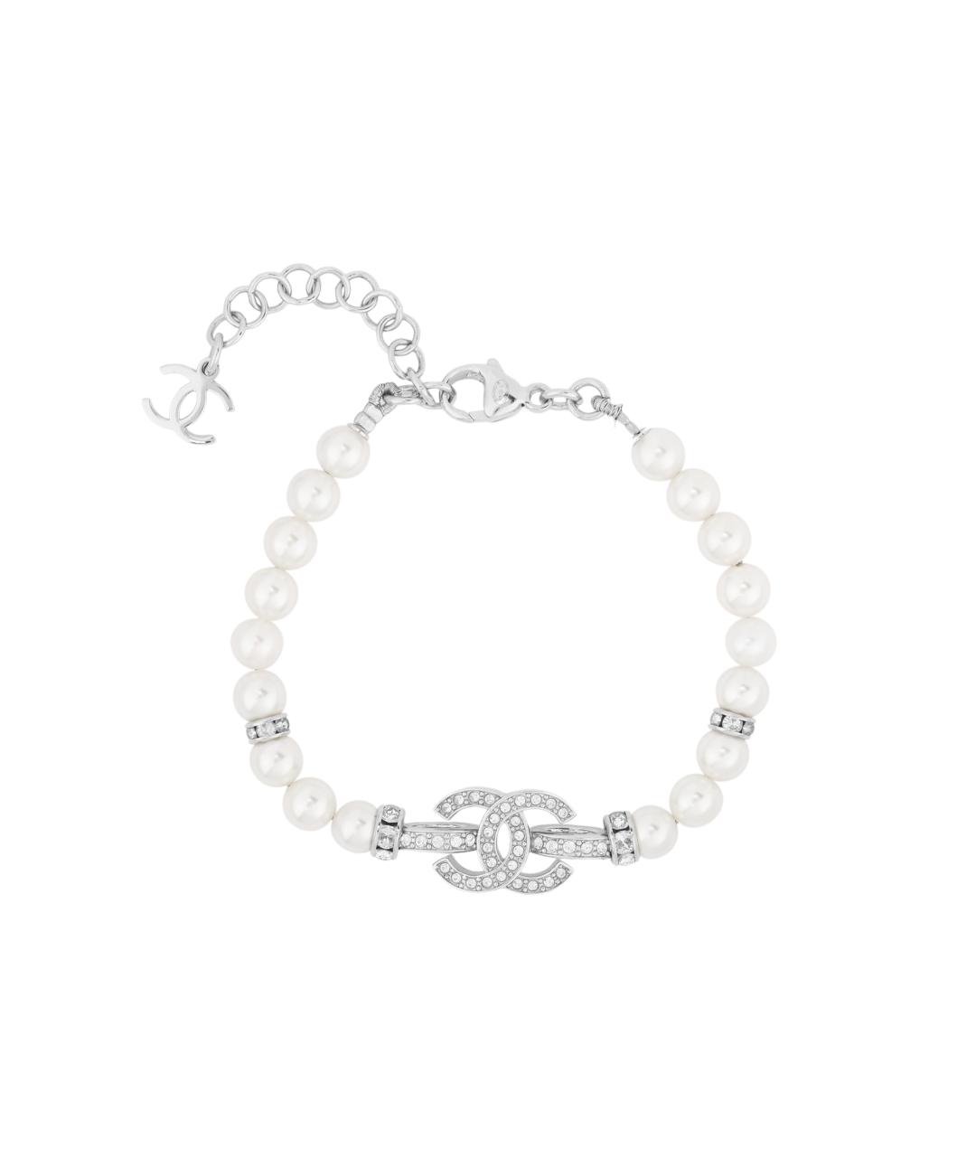 CHANEL Серебрянный металлический браслет, фото 4