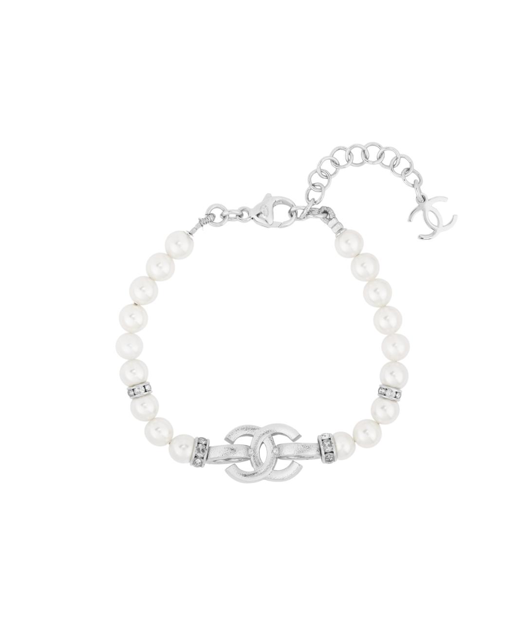 CHANEL Серебрянный металлический браслет, фото 2