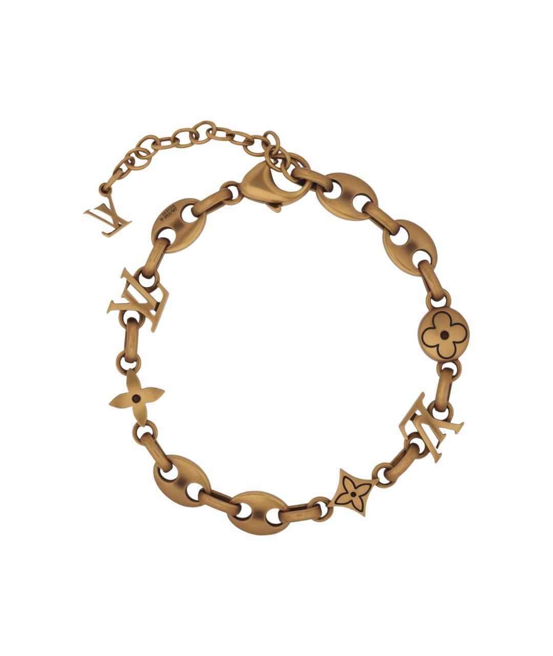 LOUIS VUITTON Золотой металлический браслет, фото 2