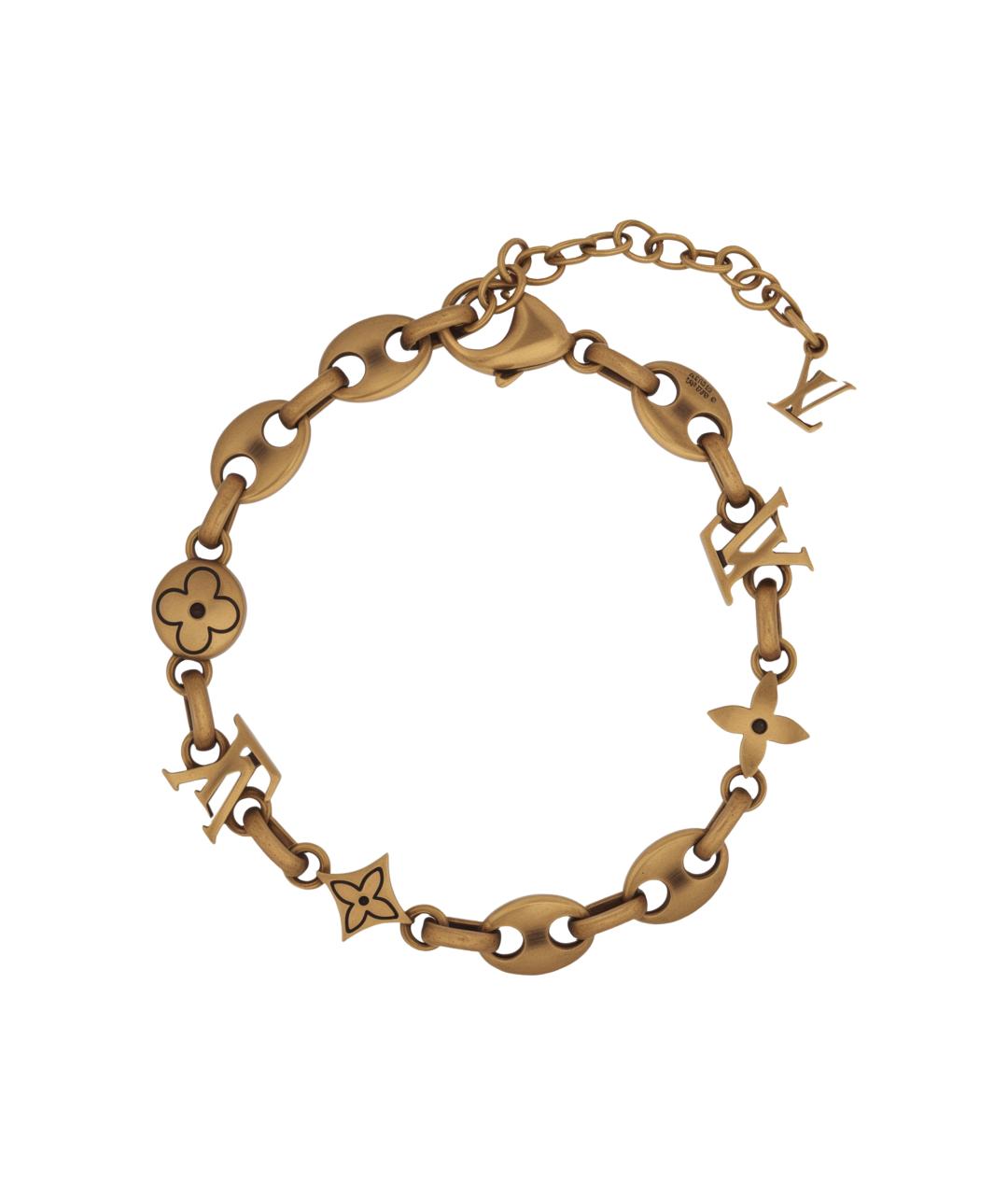 LOUIS VUITTON Золотой металлический браслет, фото 1