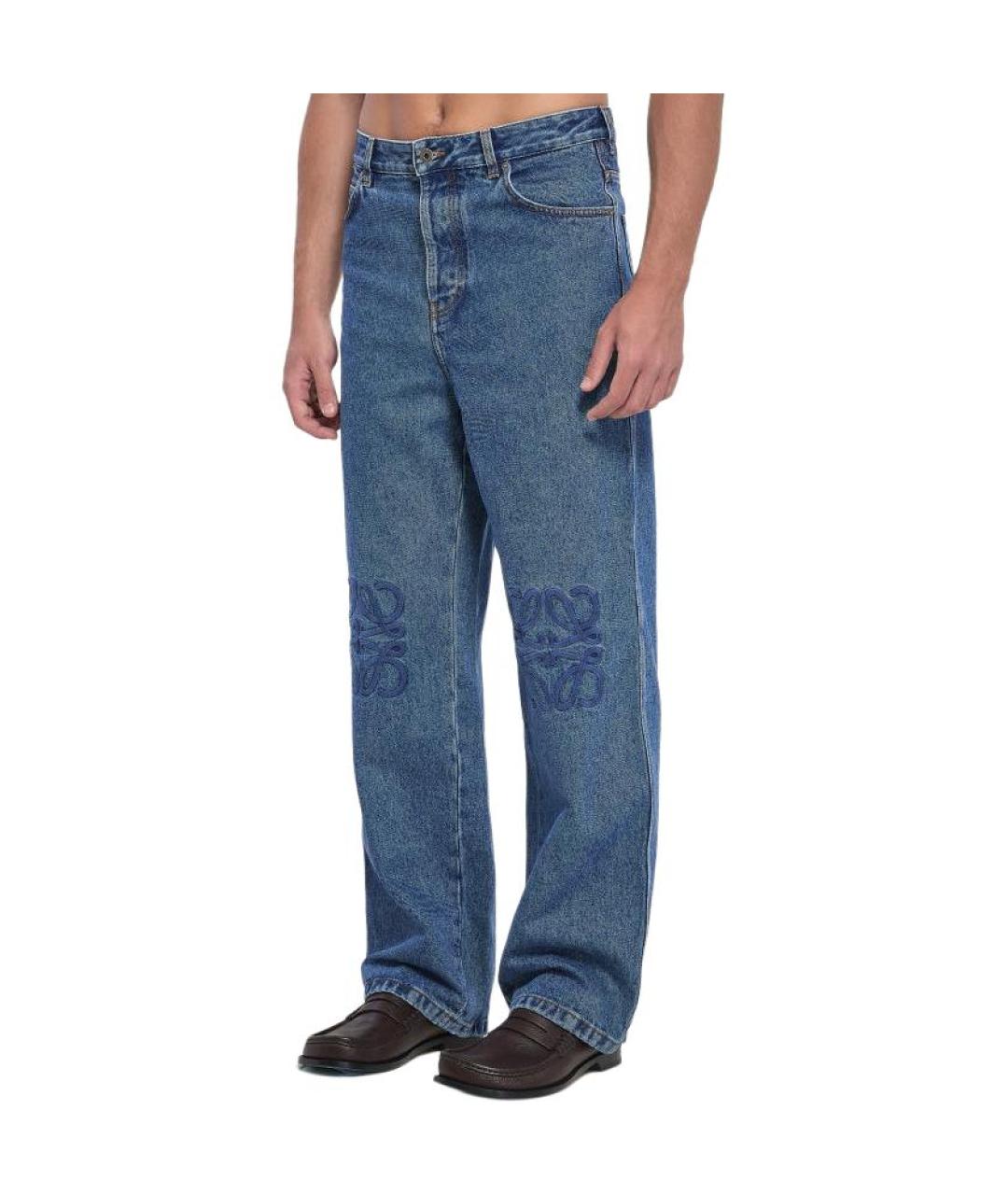 LOEWE Синие прямые джинсы, фото 3