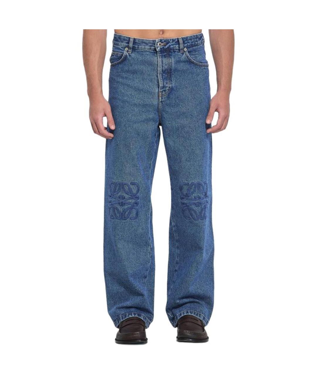 LOEWE Синие прямые джинсы, фото 4