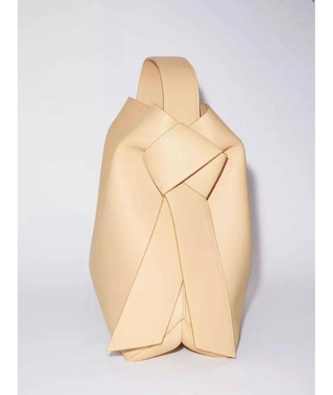 ACNE STUDIOS Бежевая кожаная сумка тоут, фото 2