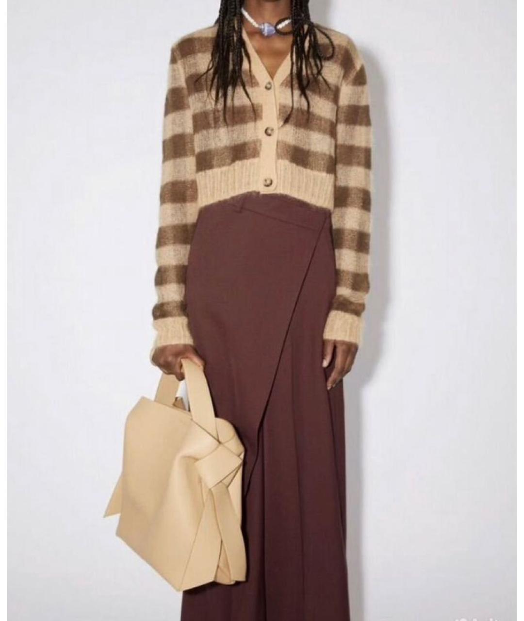 ACNE STUDIOS Бежевая кожаная сумка тоут, фото 6