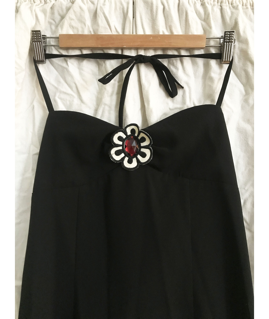 MOSCHINO Черное полиэстеровое повседневное платье, фото 5