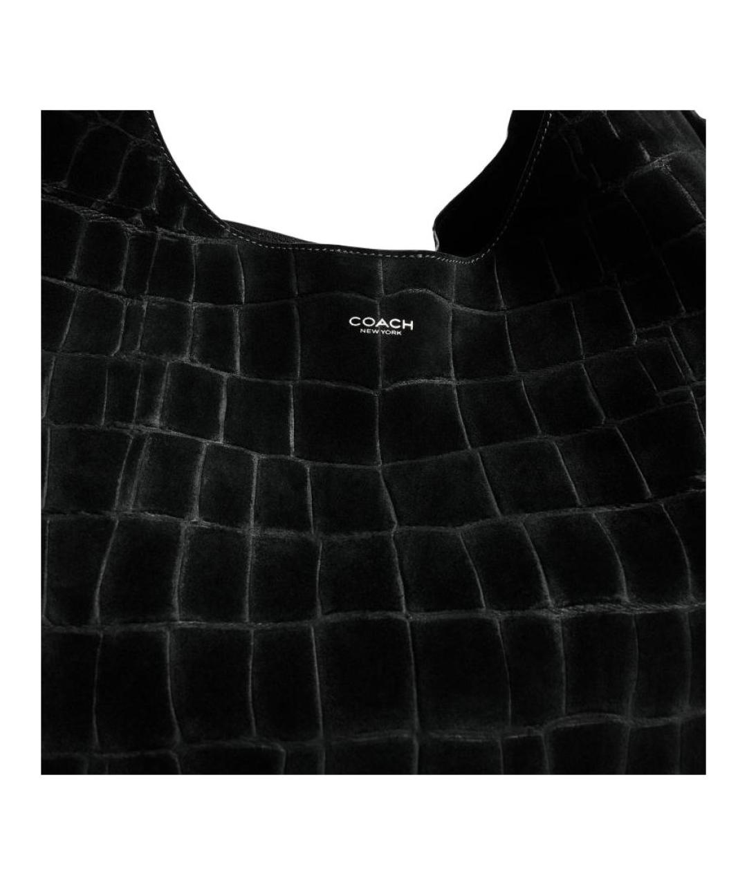 COACH Черная кожаная сумка через плечо, фото 7