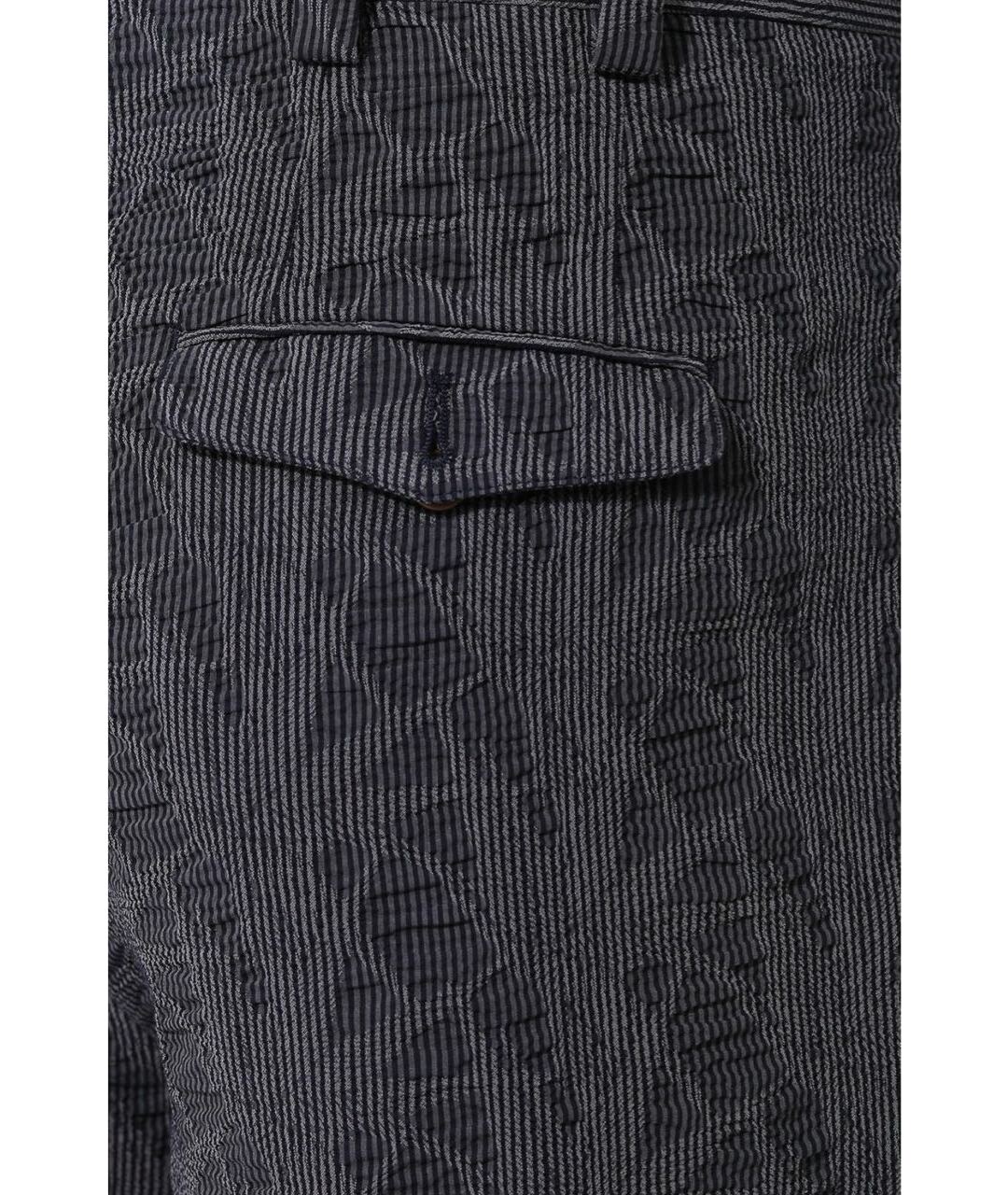 GIORGIO ARMANI Черные хлопковые прямые брюки, фото 4