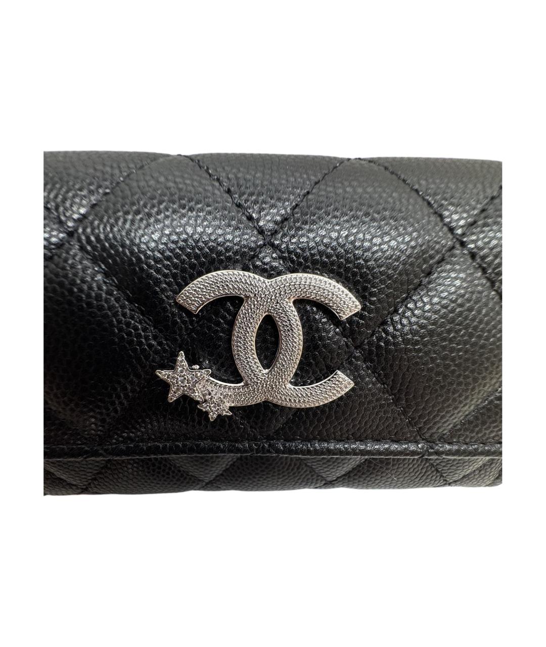 CHANEL Черный кожаный кардхолдер, фото 4