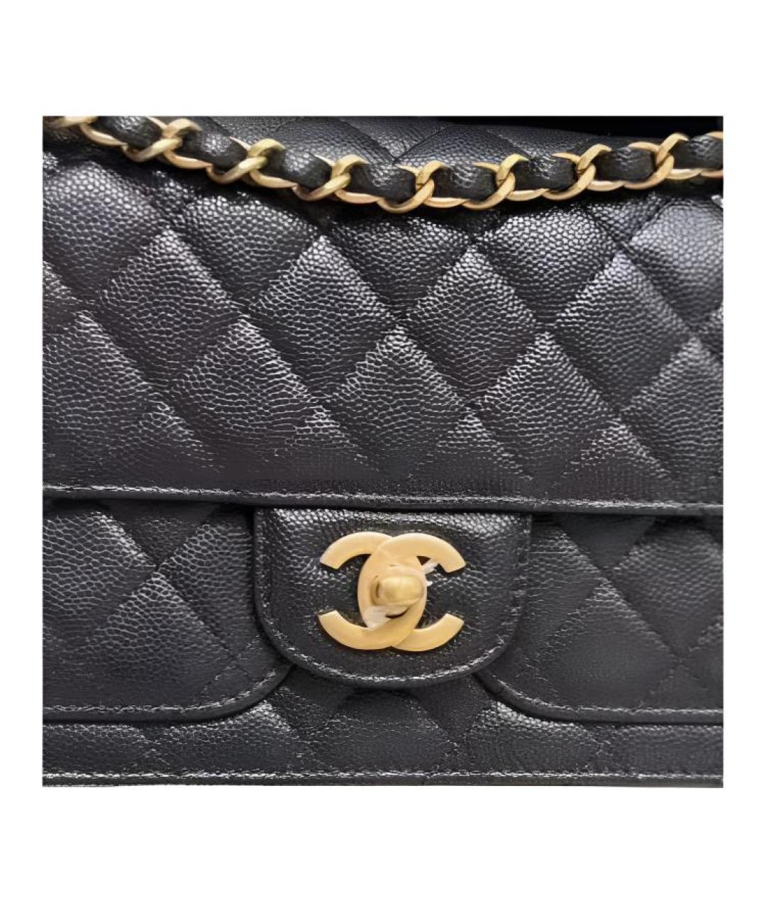 CHANEL Черная кожаная сумка через плечо, фото 2