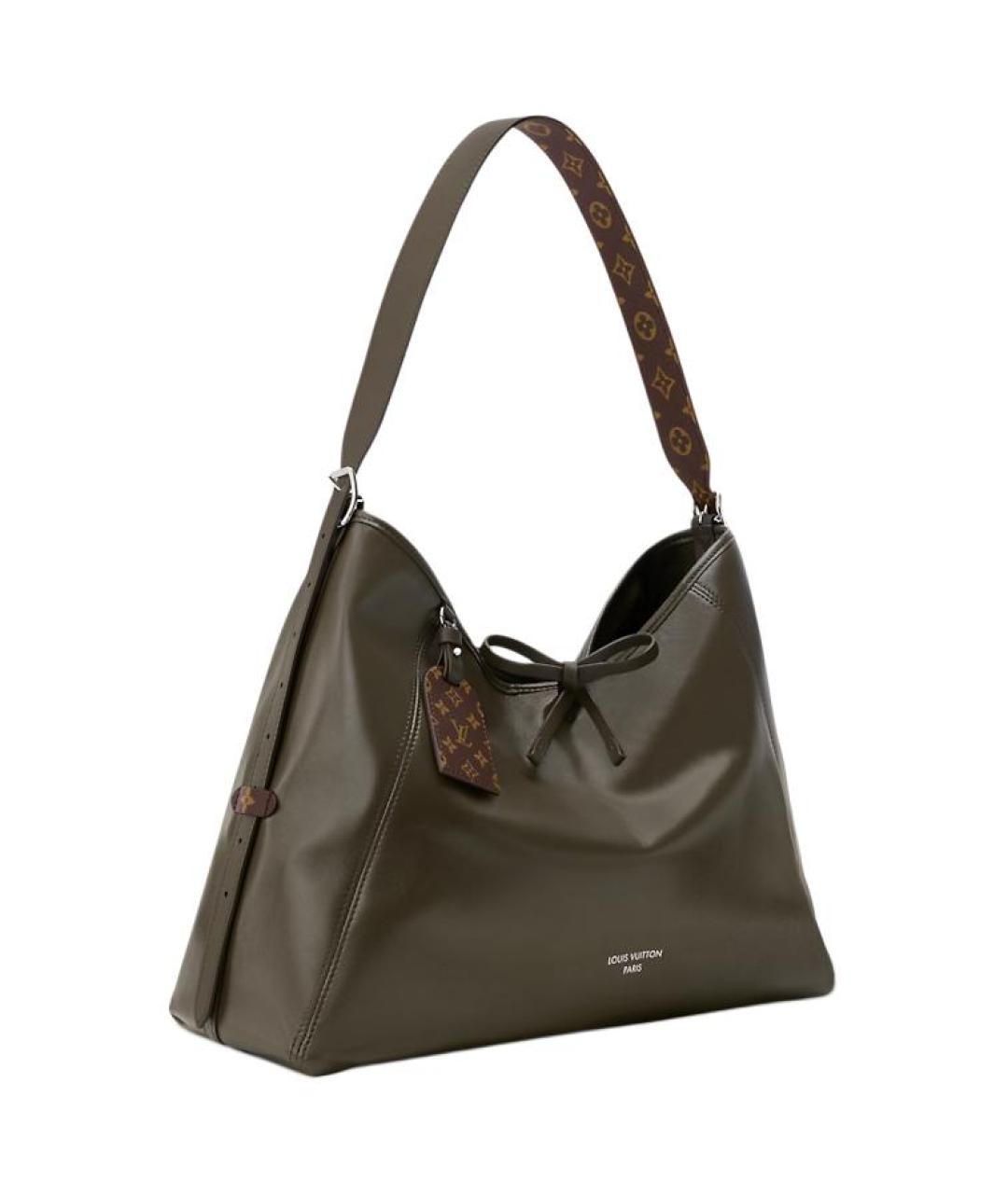 LOUIS VUITTON Хаки кожаная сумка через плечо, фото 2