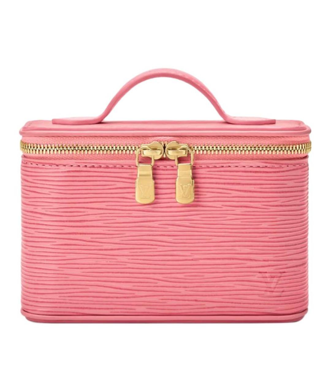 LOUIS VUITTON Розовая кожаная косметичка, фото 1