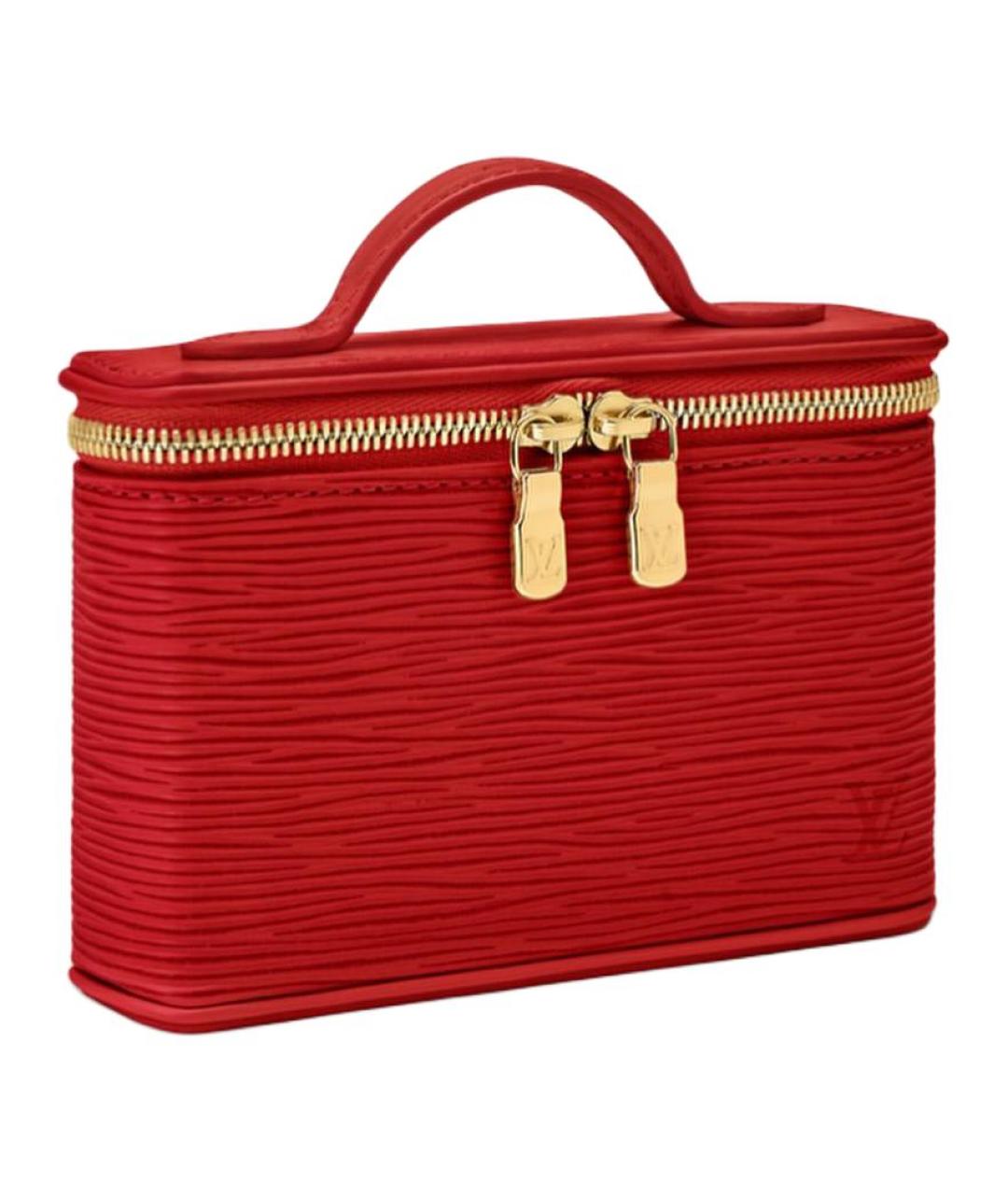 LOUIS VUITTON Красная кожаная косметичка, фото 2