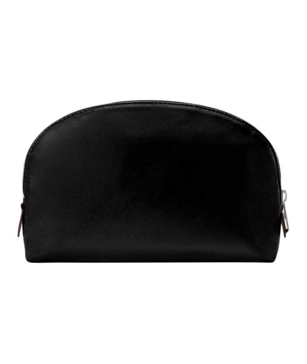 LOUIS VUITTON Черная кожаная косметичка, фото 4