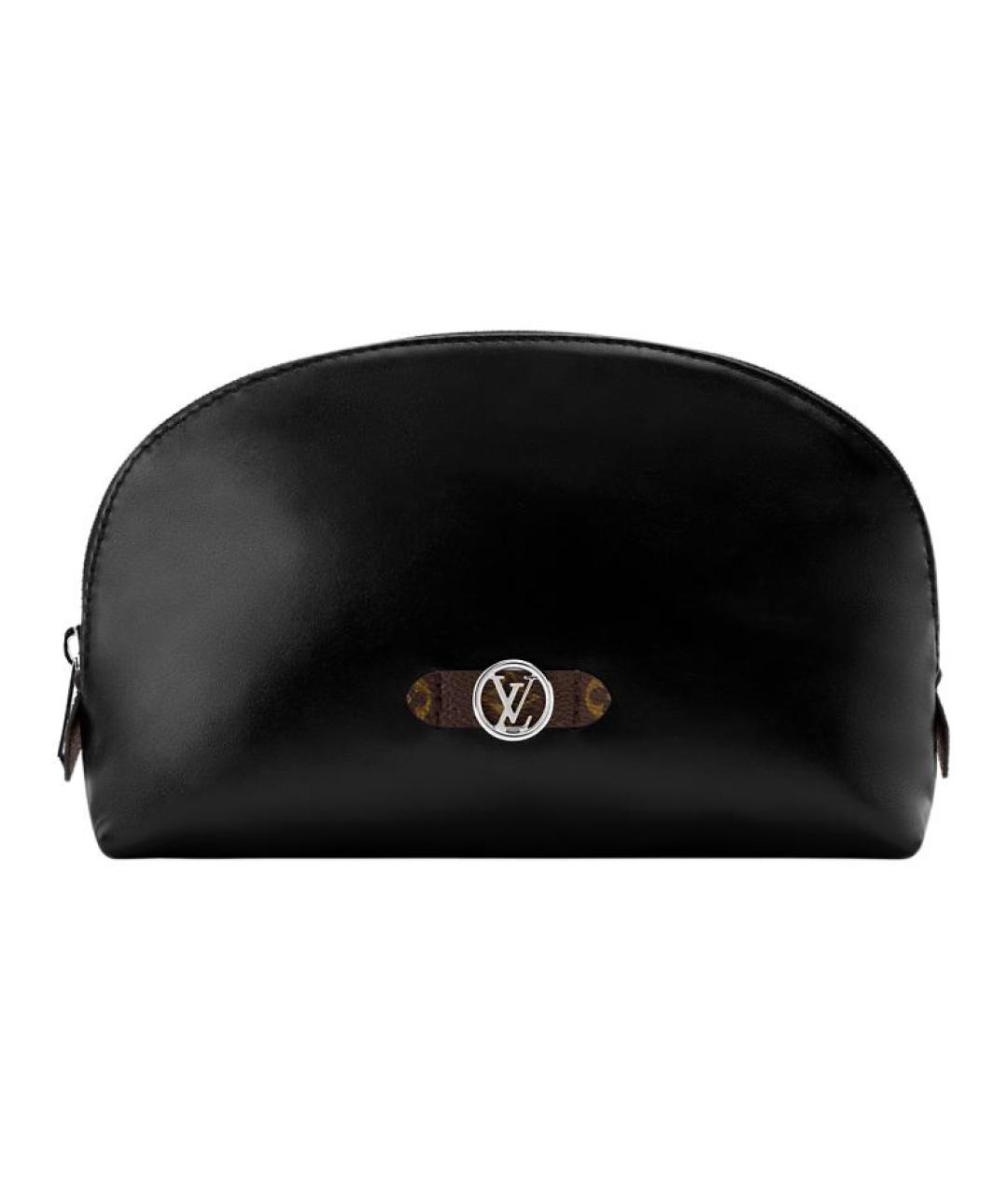 LOUIS VUITTON Черная кожаная косметичка, фото 1