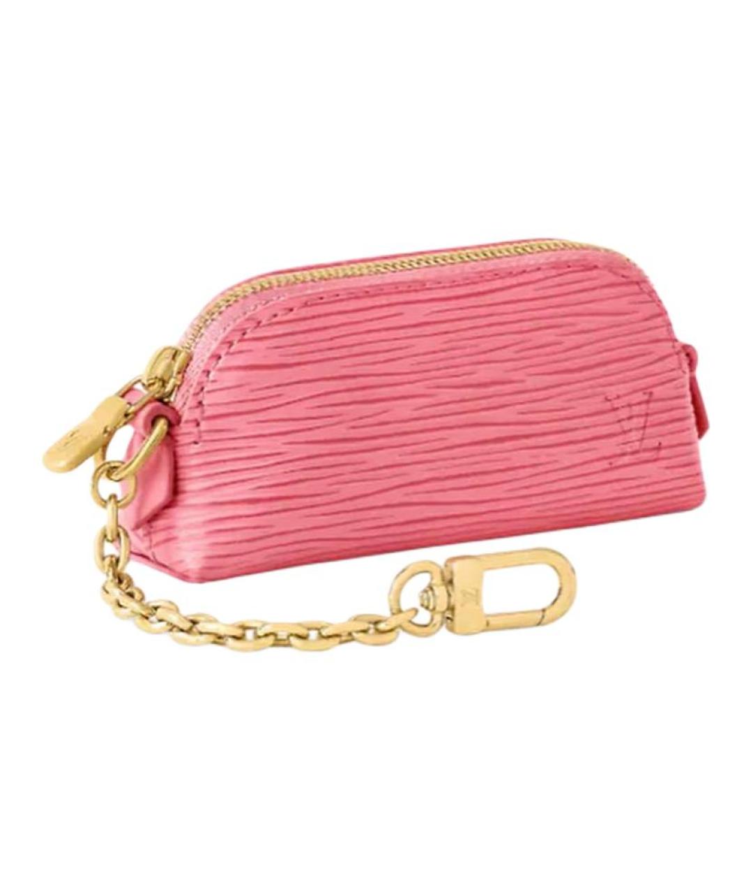 LOUIS VUITTON Розовая кожаная косметичка, фото 2