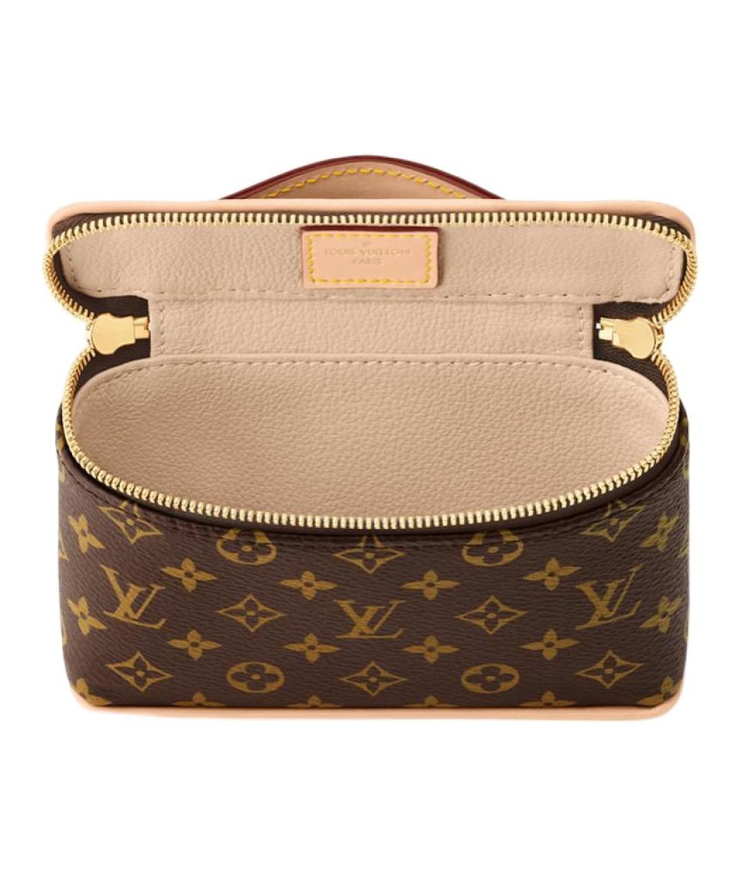 LOUIS VUITTON Коричневая косметичка, фото 4