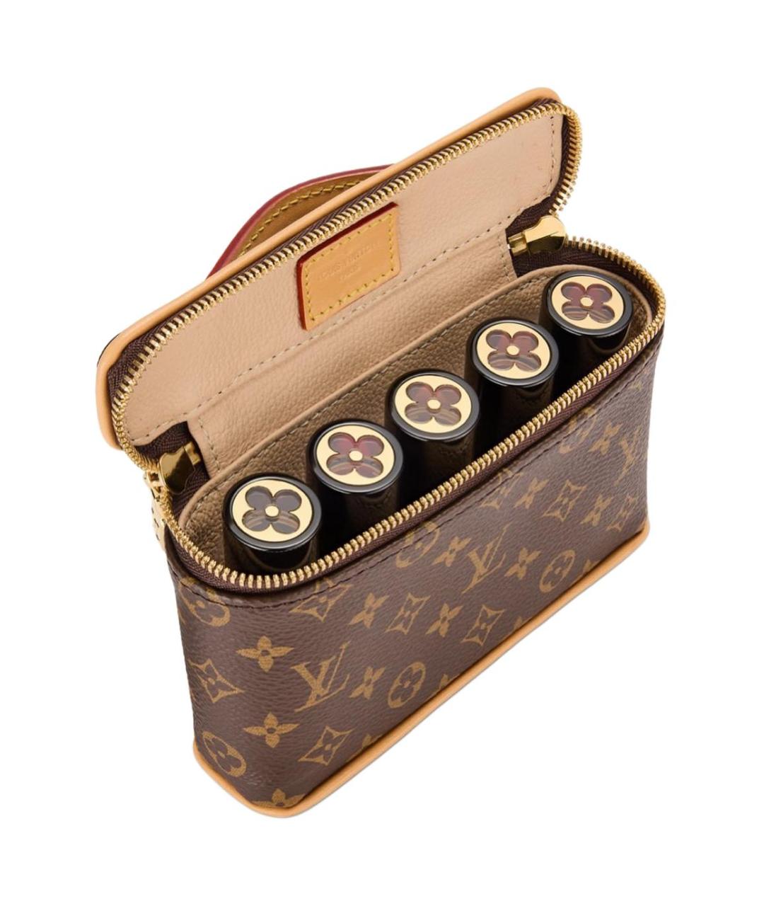 LOUIS VUITTON Коричневая косметичка, фото 5