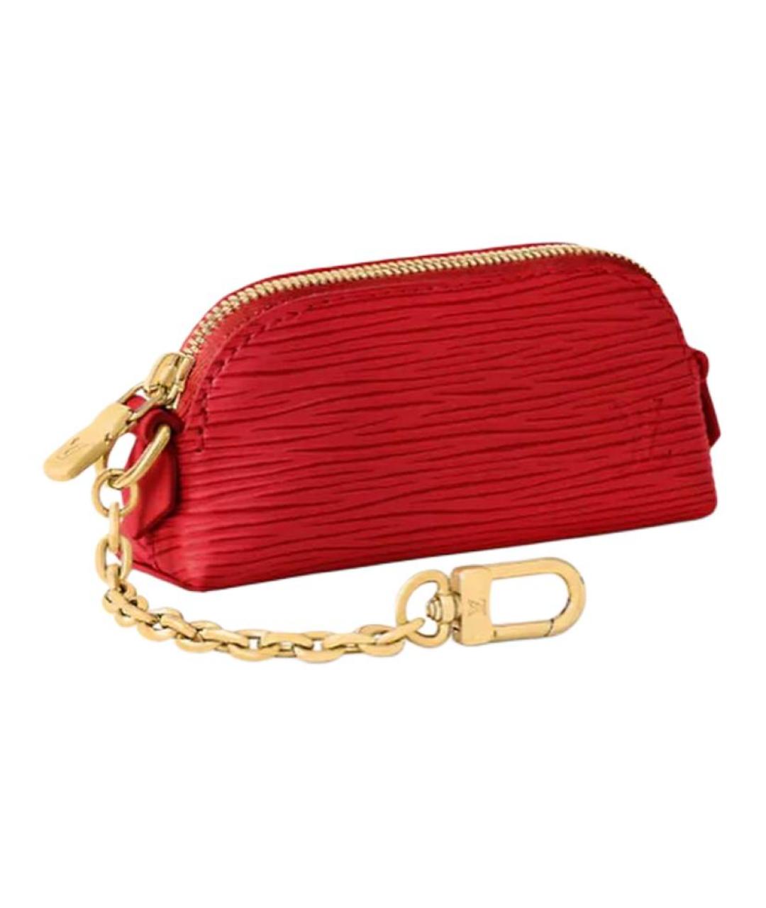 LOUIS VUITTON Красная кожаная косметичка, фото 2
