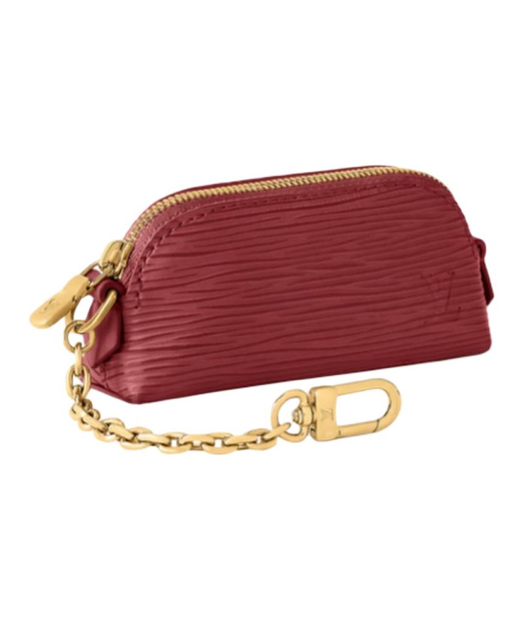 LOUIS VUITTON Красная кожаная косметичка, фото 2