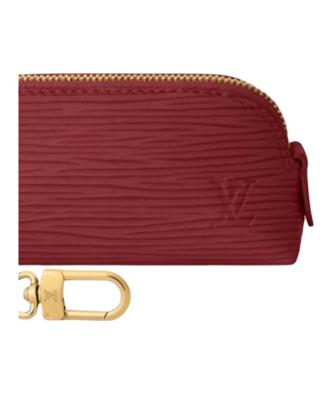 LOUIS VUITTON Красная кожаная косметичка, фото 6