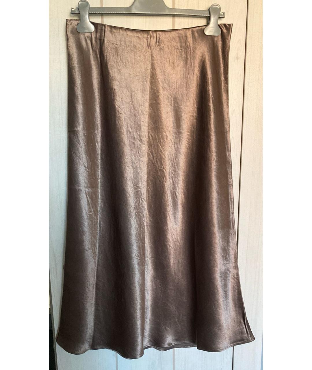 MAX MARA Бежевая ацетатная юбка макси, фото 2