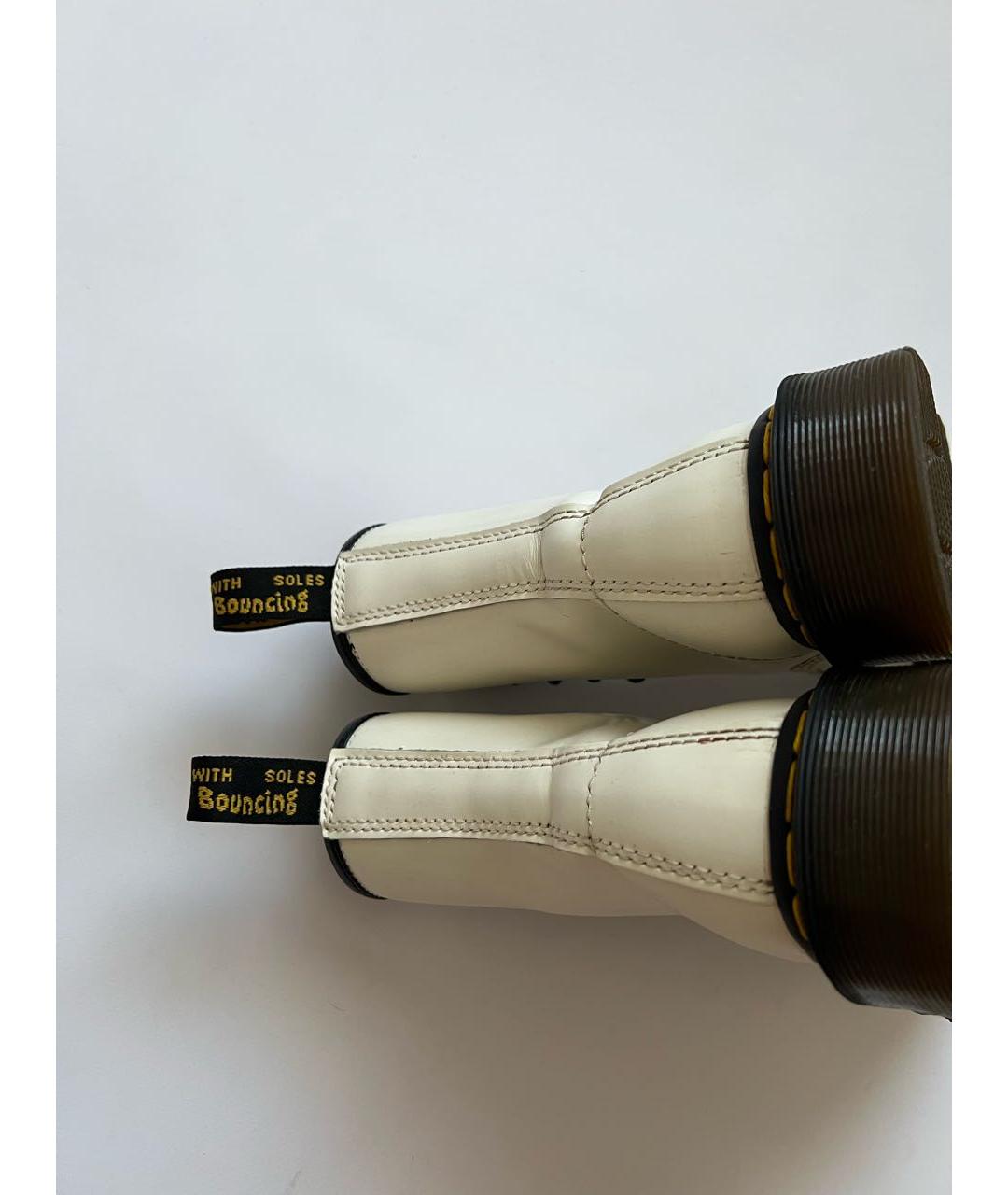 DR. MARTENS Белые кожаные ботинки, фото 4