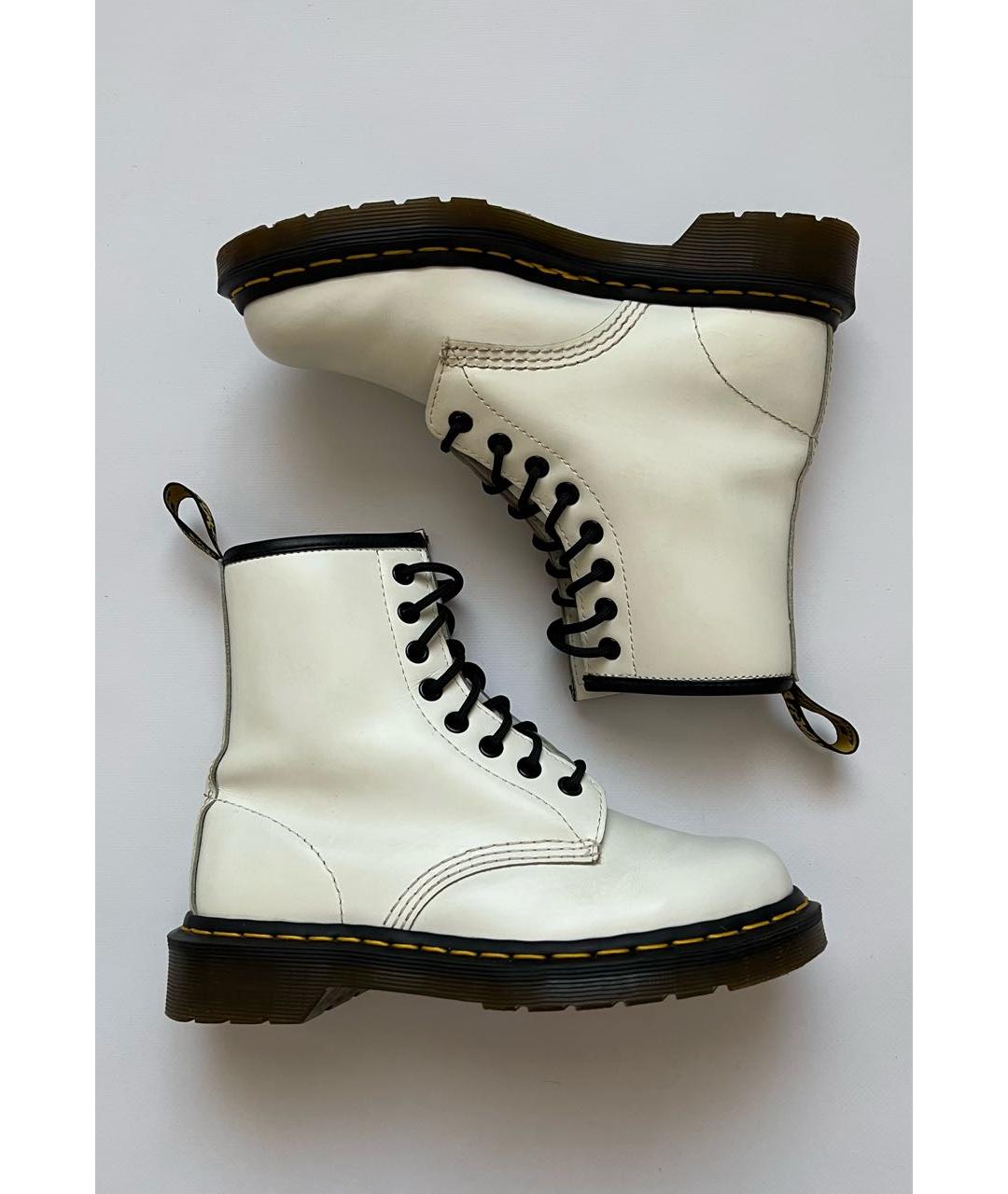 DR. MARTENS Белые кожаные ботинки, фото 9