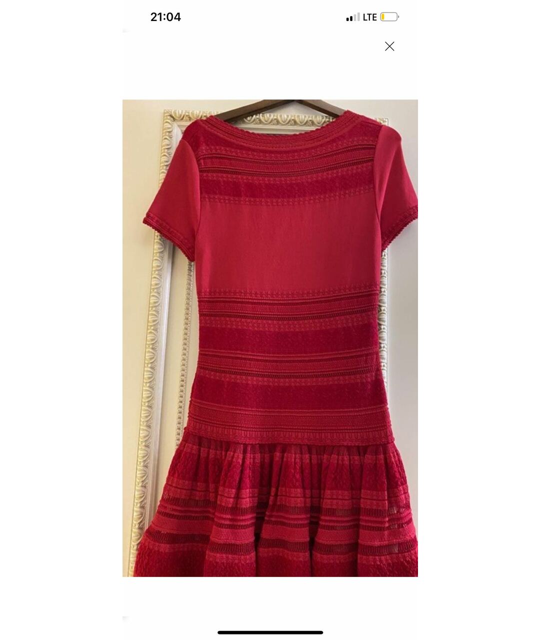 ALAIA Бордовое платье, фото 2