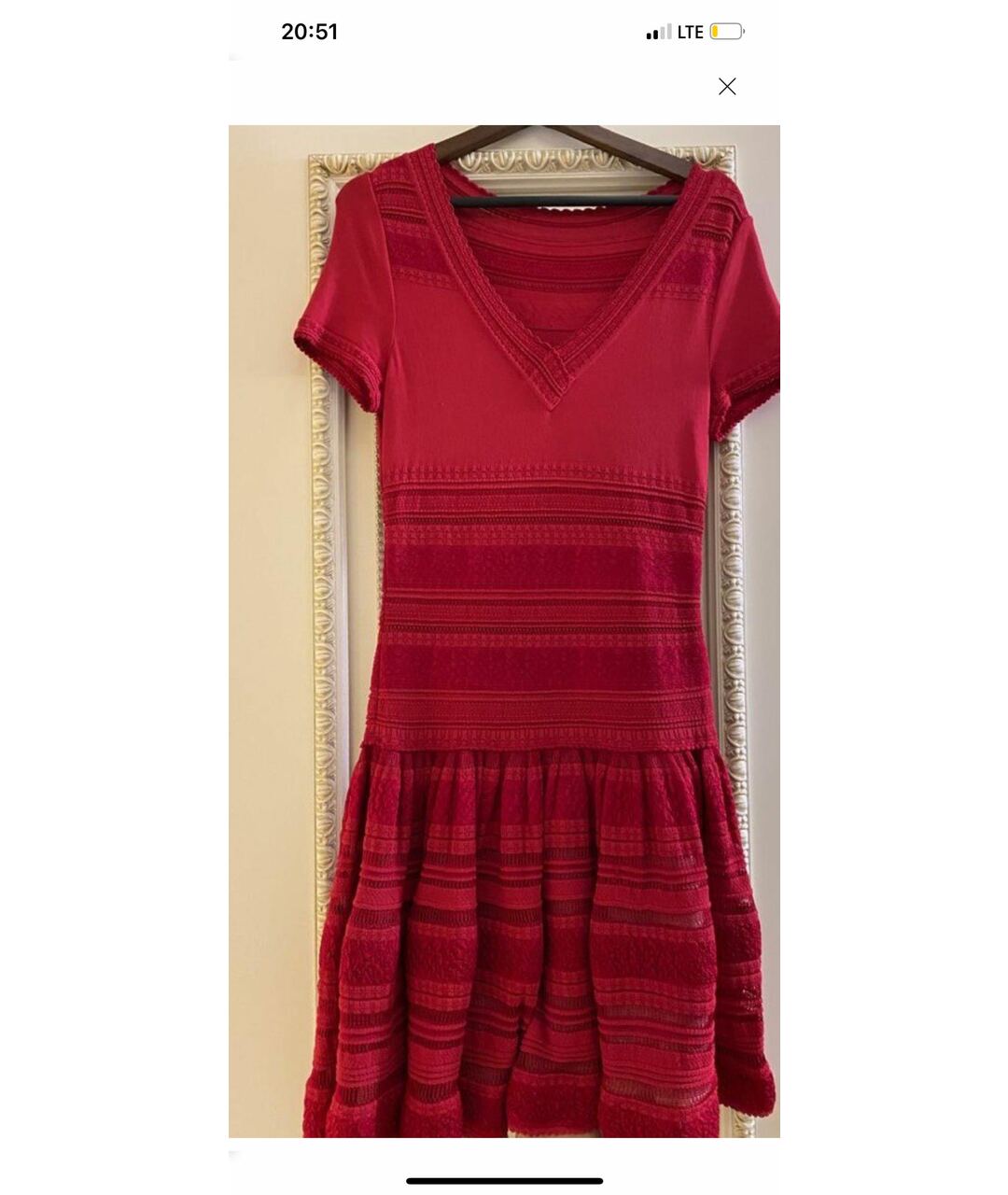 ALAIA Бордовое платье, фото 4