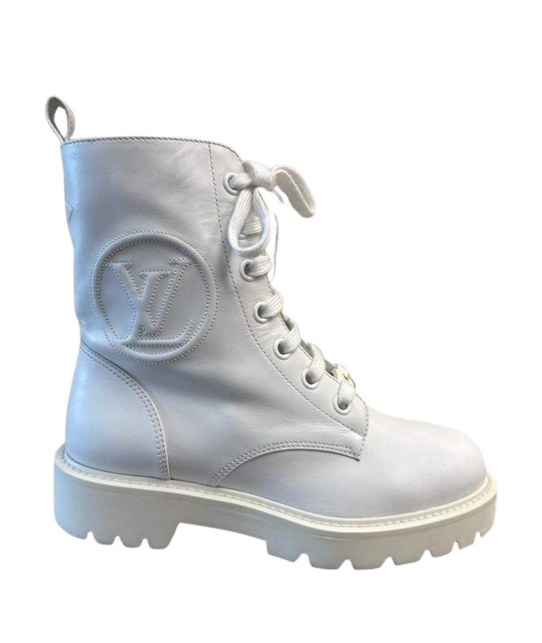 LOUIS VUITTON Белые кожаные ботинки, фото 1