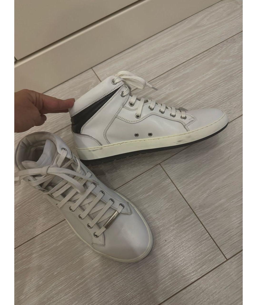 DIOR HOMME Белые кожаные кроссовки, фото 4