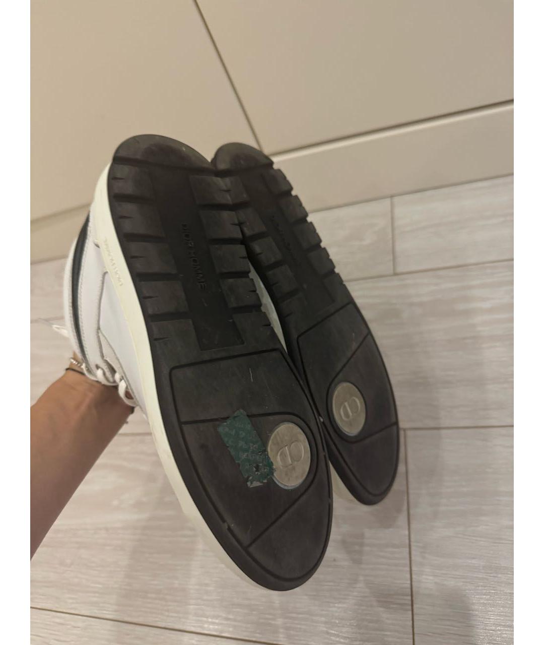DIOR HOMME Белые кожаные кроссовки, фото 5