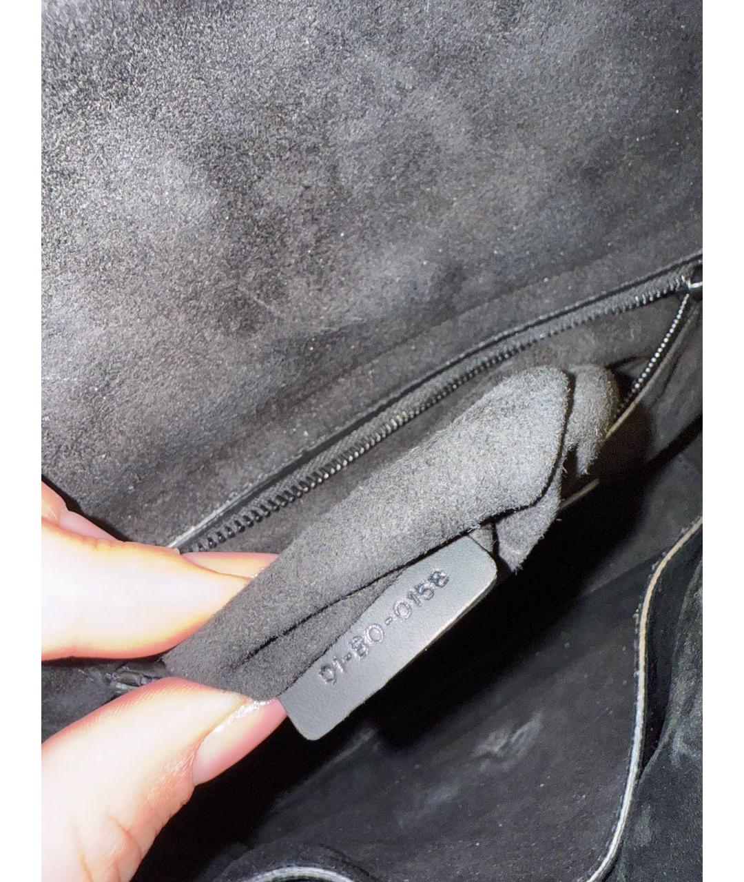 CHRISTIAN DIOR Черная кожаная сумка через плечо, фото 4