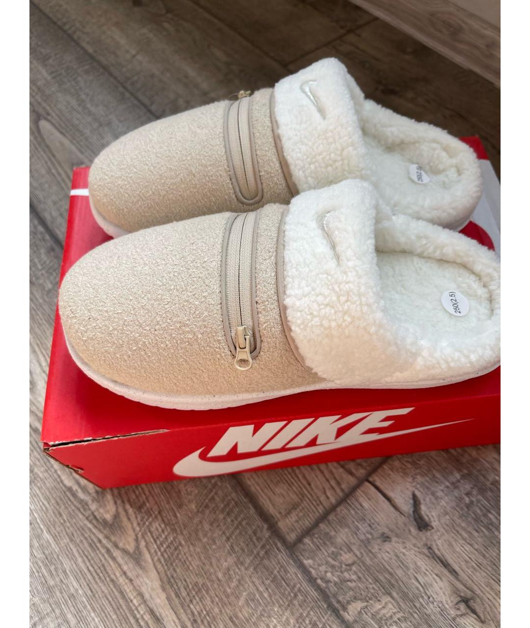 NIKE Бежевые шлепанцы, фото 3