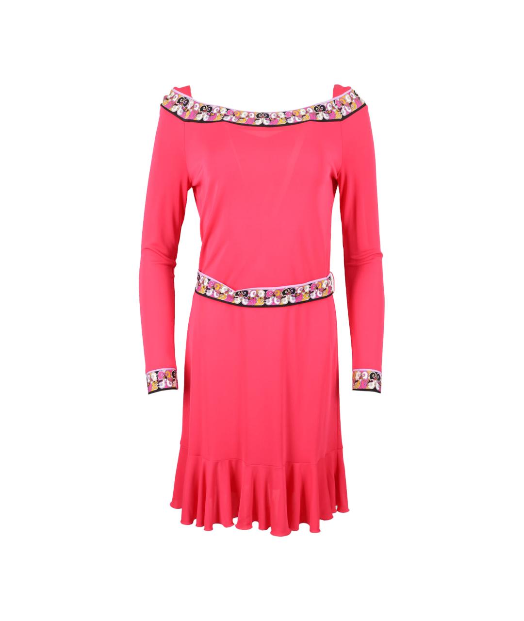 EMILIO PUCCI Фуксия вискозное повседневное платье, фото 1