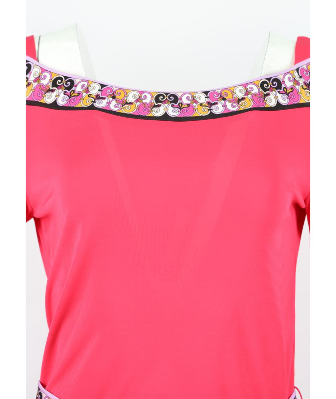 EMILIO PUCCI Фуксия вискозное повседневное платье, фото 3