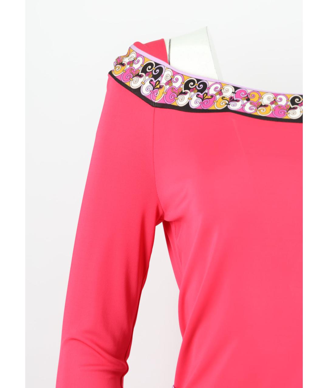 EMILIO PUCCI Фуксия вискозное повседневное платье, фото 2