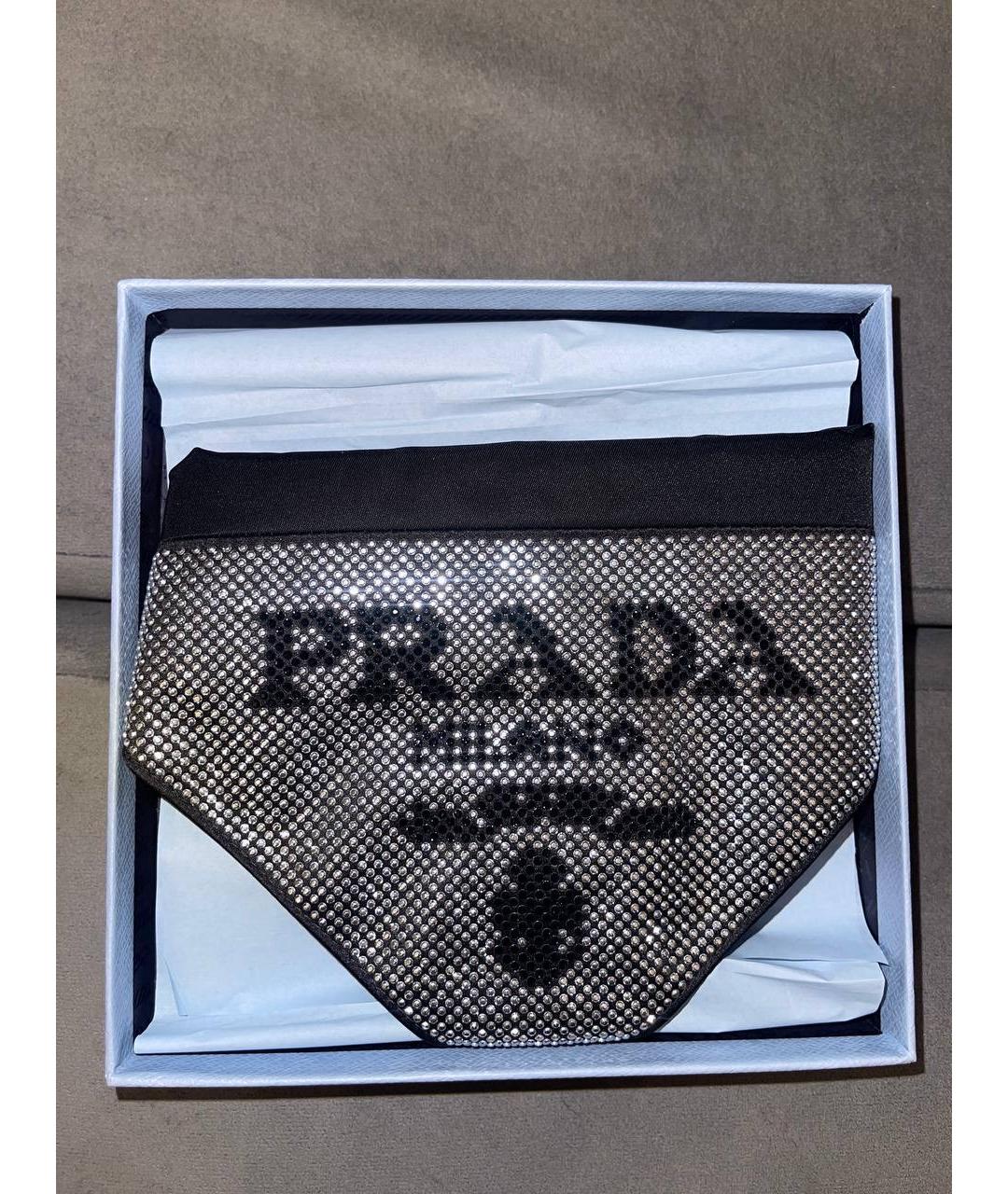 PRADA Черная повязка на голову, фото 4