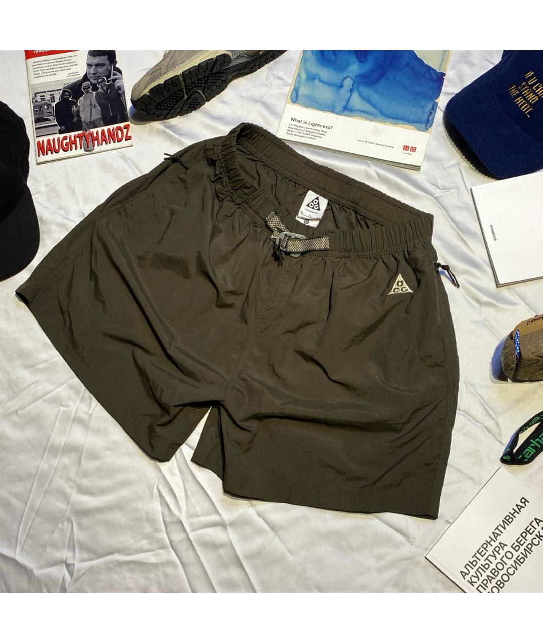 NIKE ACG Коричневые полиэстеровые шорты, фото 2