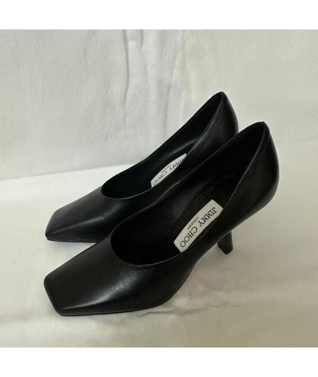 JIMMY CHOO Черные кожаные туфли, фото 5