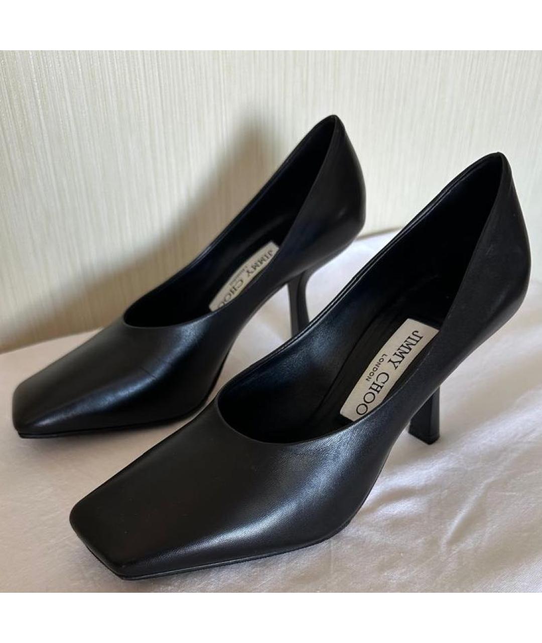 JIMMY CHOO Черные кожаные туфли, фото 7